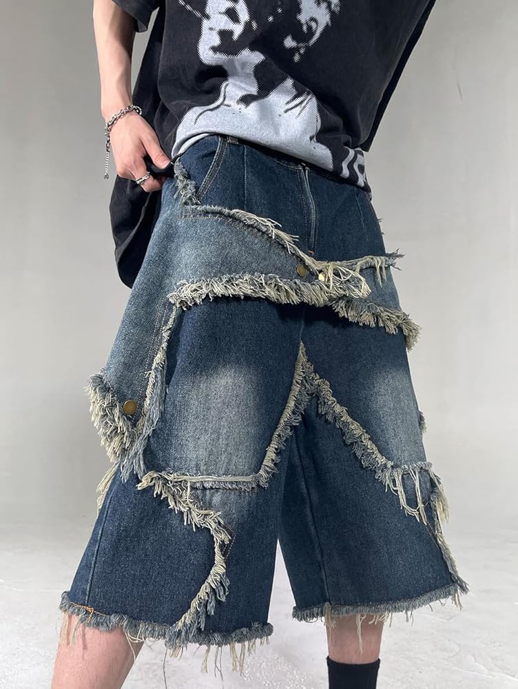 【即日発送可能】DIMC shorts jorts QJK Streetwear Jorts Baggy Jorts Denim Shorts Y2k Jorts